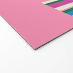 Color Block Stripes Cuff Pattern Pink Blue Green Welcome Mat Gallery Image 2