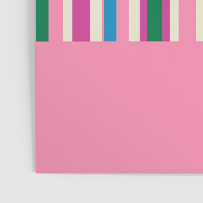 Color Block Stripes Cuff Pattern Pink Blue Green Poster Gallery Image 3