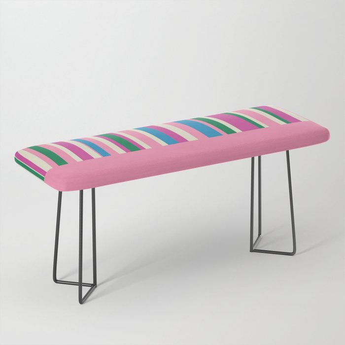 Color Block Stripes Cuff Pattern Pink Blue Green Bench Gallery Image 1