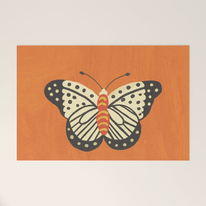 Butterflies in orange Welcome Mat Gallery Image 1