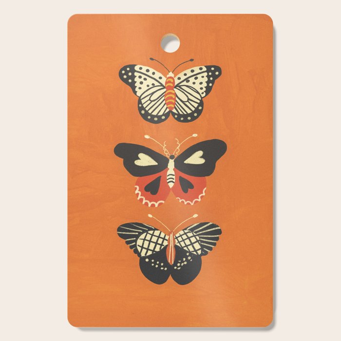 Butterflies in orange Cutting Board Gallery Image 1