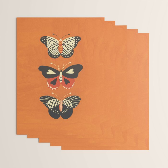 Butterflies in orange Wrapping Paper Gallery Image 3