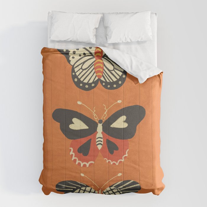 Butterflies in orange Comforter Gallery Image 6