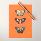 Butterflies in orange Wrapping Paper Gallery Image 1