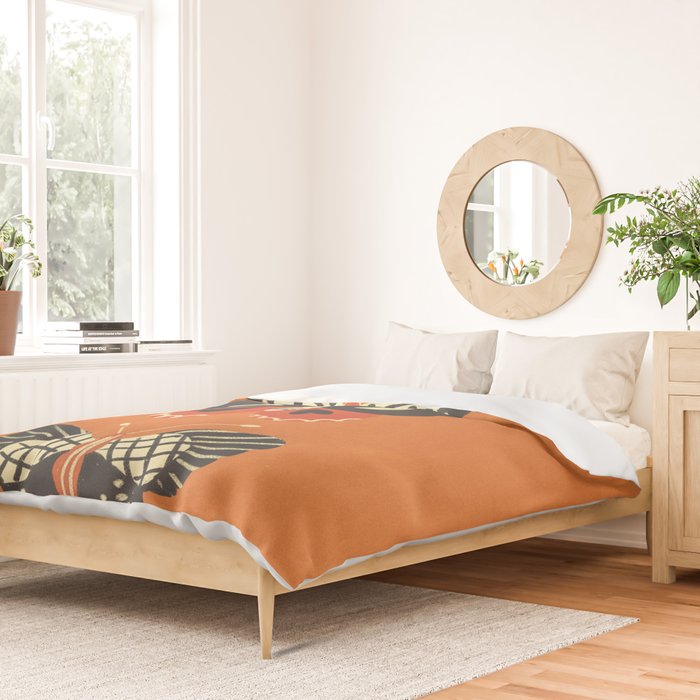 Butterflies in orange Duvet Cover Gallery Image 2