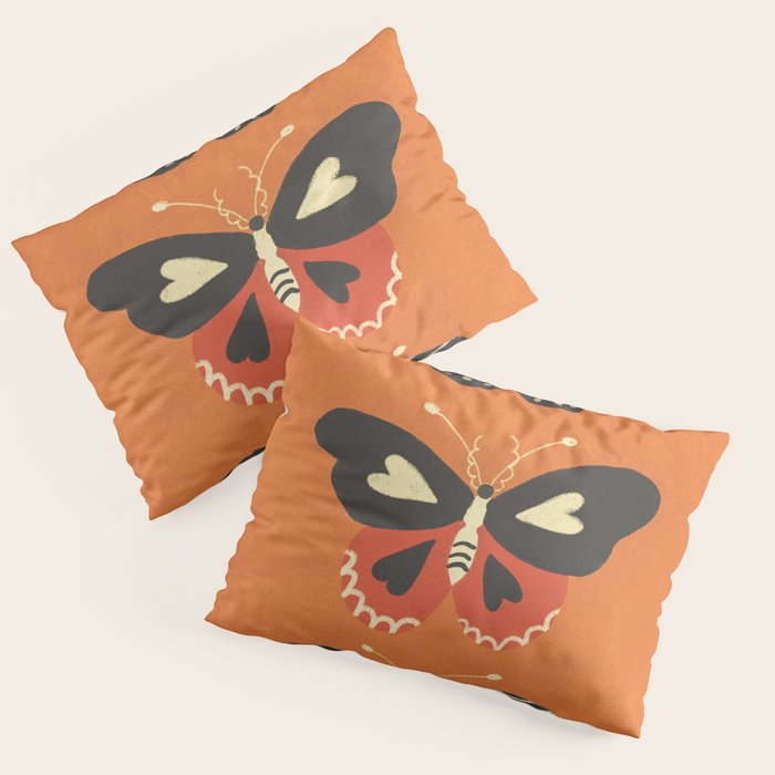 Butterflies in orange Pillow Sham Gallery Image 1