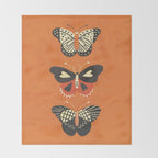 Butterflies in orange Throw Blanket Gallery Image 2