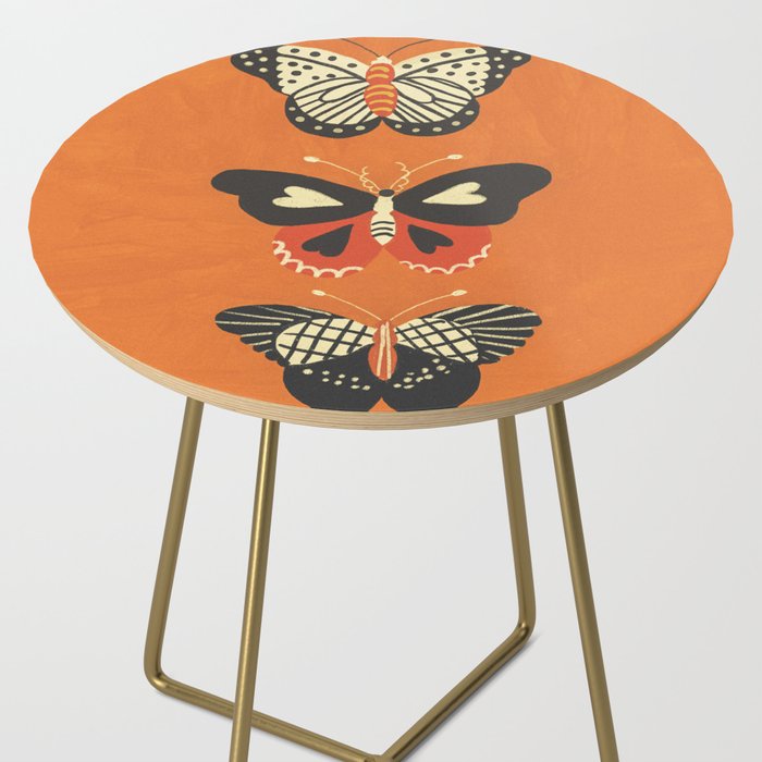 Butterflies in orange Side Table Gallery Image 2