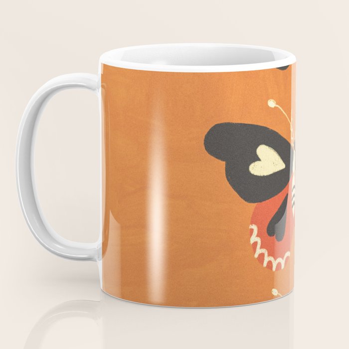 Butterflies in orange Coffee Mug Gallery Image 3