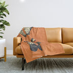 Butterflies in orange Throw Blanket Gallery Image 1