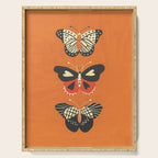 Butterflies in orange Serving Tray Gallery Image 1