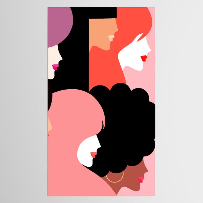 Girl Power we persist  #girlpower Tablecloth Gallery Image 2