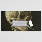 Vincent van Gogh - Skull of a Skeleton with Burning Cigarette Desk Mat Gallery Image 1