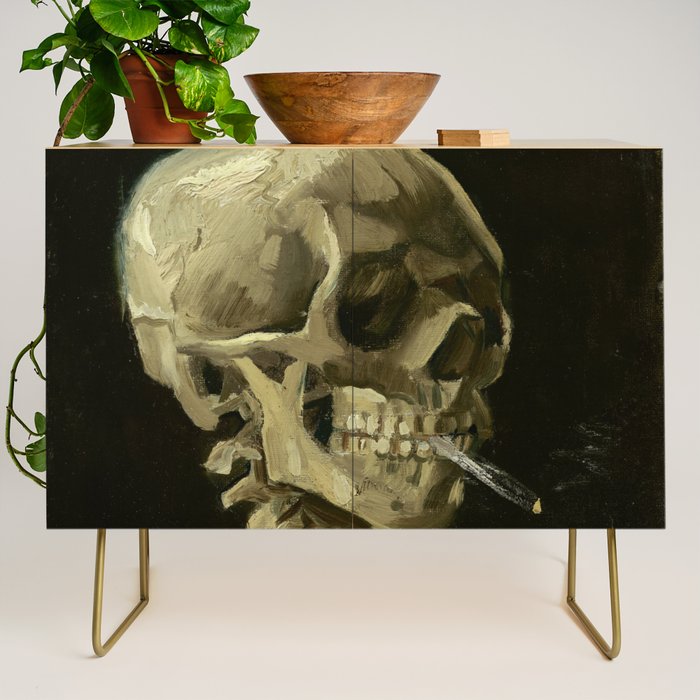 Vincent van Gogh - Skull of a Skeleton with Burning Cigarette Credenza Gallery Image 1