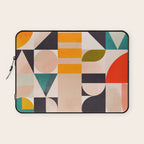 mid century geometry abstract shapes bauhaus 3 Laptop Sleeve Gallery Image 1