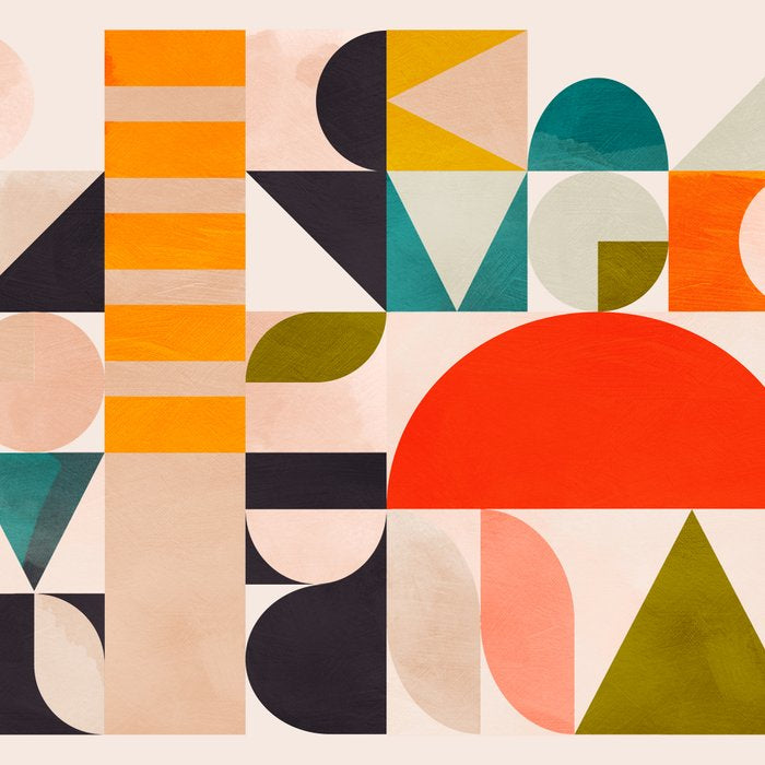 mid century geometry abstract shapes bauhaus 3 Coffee Mug Gallery Image 2