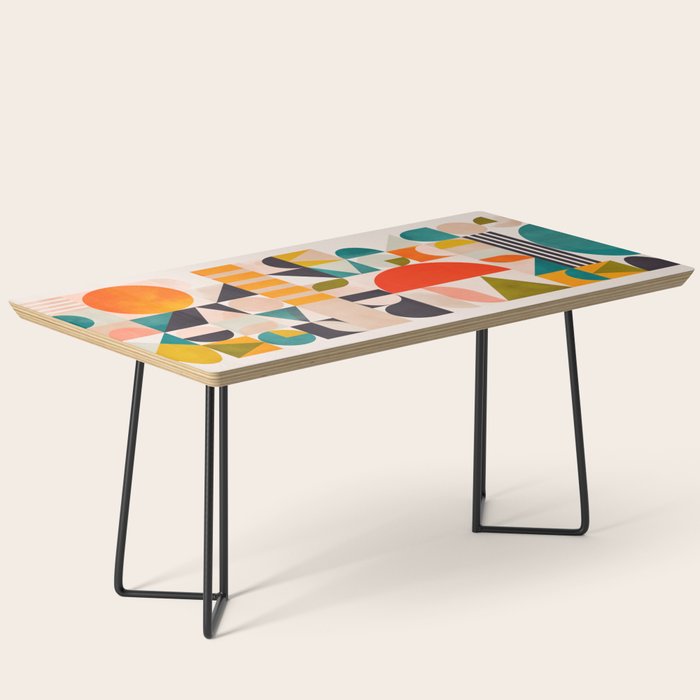 mid century geometry abstract shapes bauhaus 3 Coffee Table Gallery Image 1