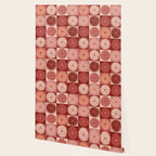 Retro Flowers Check Pattern XI Wallpaper Gallery Image 2