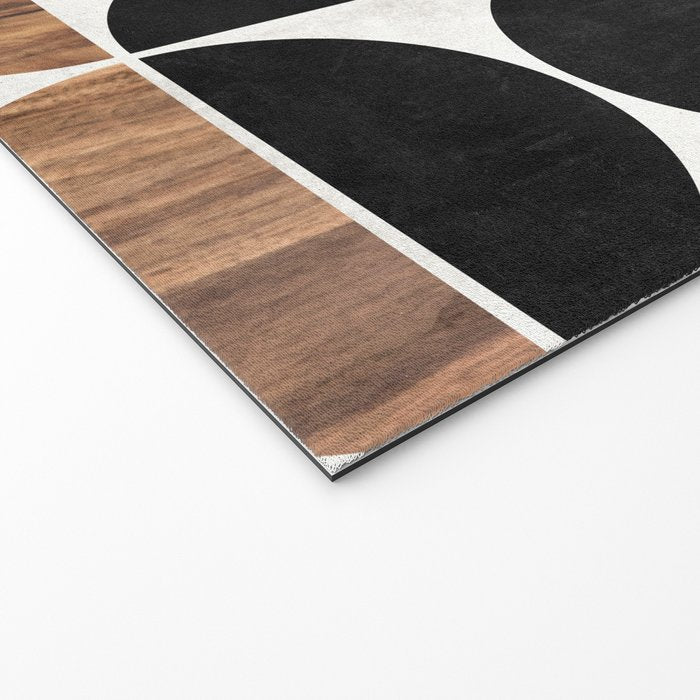 Mid-Century Modern Pattern No.1 - Concrete and Wood Welcome Mat Gallery Image 2