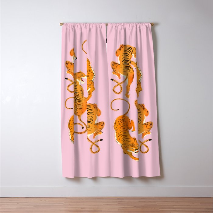Three fierce tigers Window Curtain Gallery Image 3