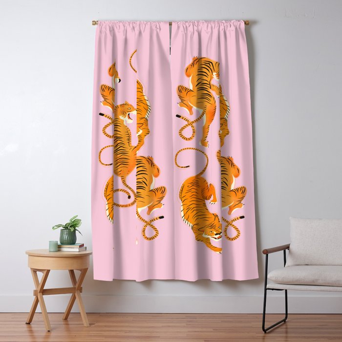 Three fierce tigers Window Curtain Gallery Image 5