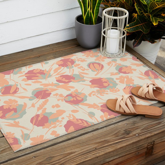 Abstract wild garden 2SM Outdoor Rug Gallery Image 2
