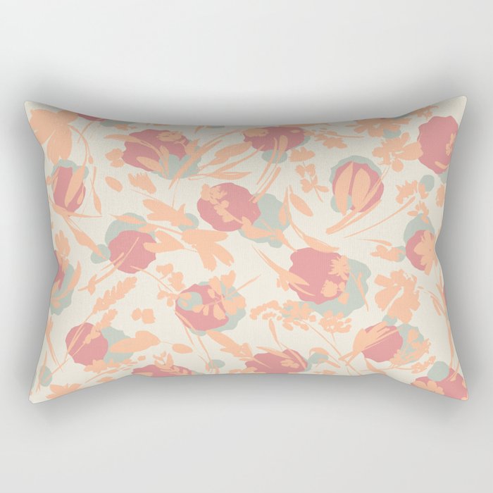 Abstract wild garden 2SM Rectangular Pillow Gallery Image 1