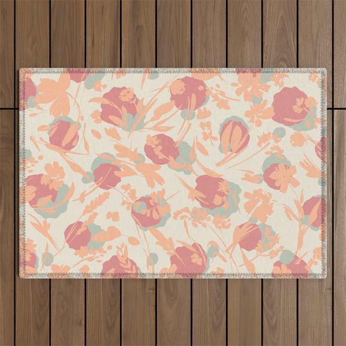 Abstract wild garden 2SM Outdoor Rug