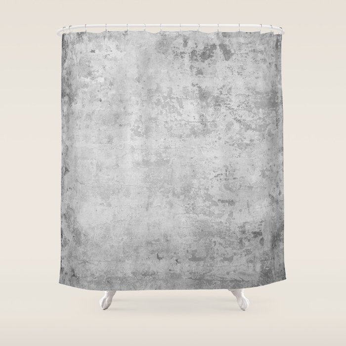 concrete wall vintage grey background,  wall texture * Shower Curtain Gallery Image 1