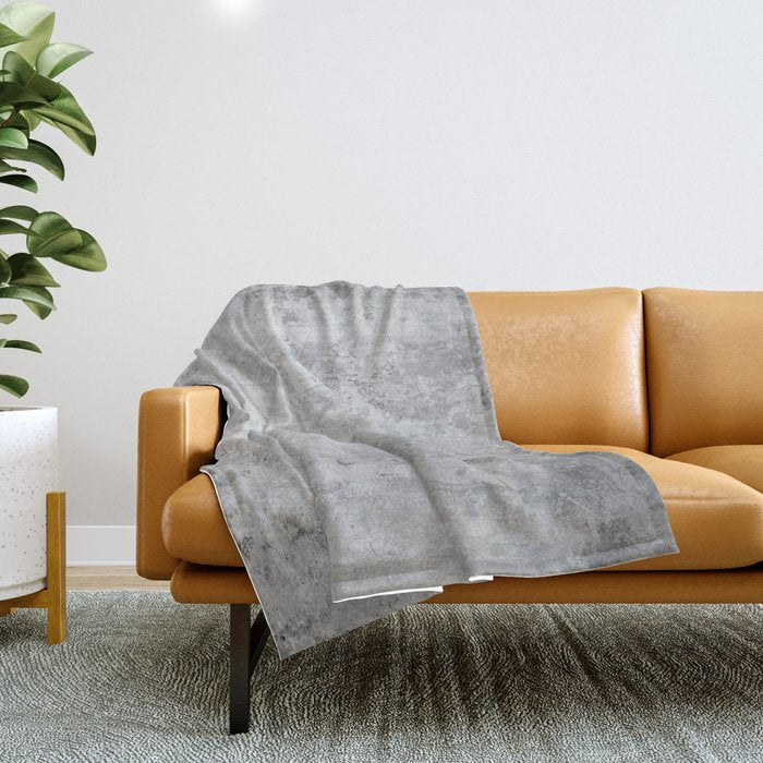 concrete wall vintage grey background,  wall texture * Throw Blanket Gallery Image 1