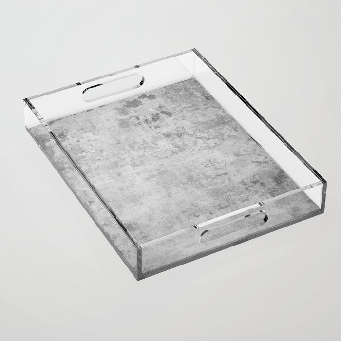 concrete wall vintage grey background,  wall texture * Acrylic Tray Gallery Image 1