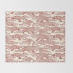 just alligators paprika Throw Blanket Gallery Image 2