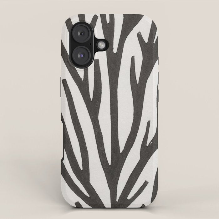Linocut Tree #3 iPhone Case Gallery Image 1