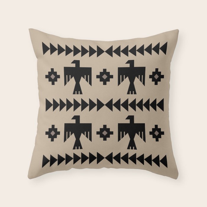 Southwestern Eagle and Arrow Pattern 125 Throw Pillow Gallery Image 6