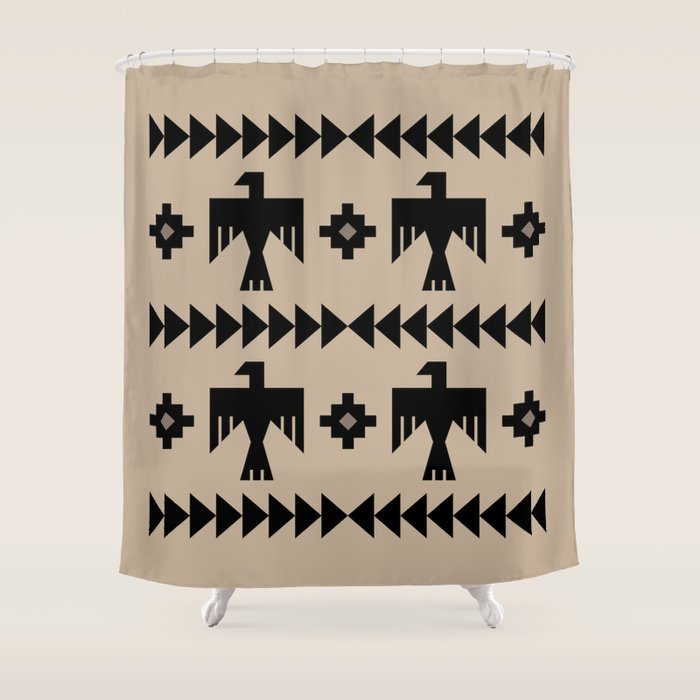 Southwestern Eagle and Arrow Pattern 125 Shower Curtain Gallery Image 1