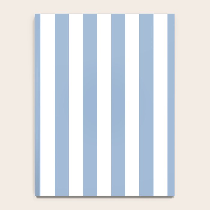 Cerulean Blue Vertical Beach Hut Stripes Notebook Gallery Image 4