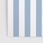 Cerulean Blue Vertical Beach Hut Stripes Poster Gallery Image 3