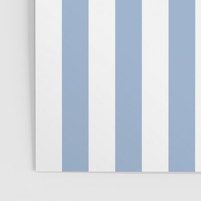 Cerulean Blue Vertical Beach Hut Stripes Poster Gallery Image 3