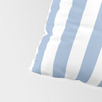 Cerulean Blue Vertical Beach Hut Stripes Pillow Sham Gallery Image 4