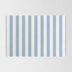 Cerulean Blue Vertical Beach Hut Stripes Rug Gallery Image 2