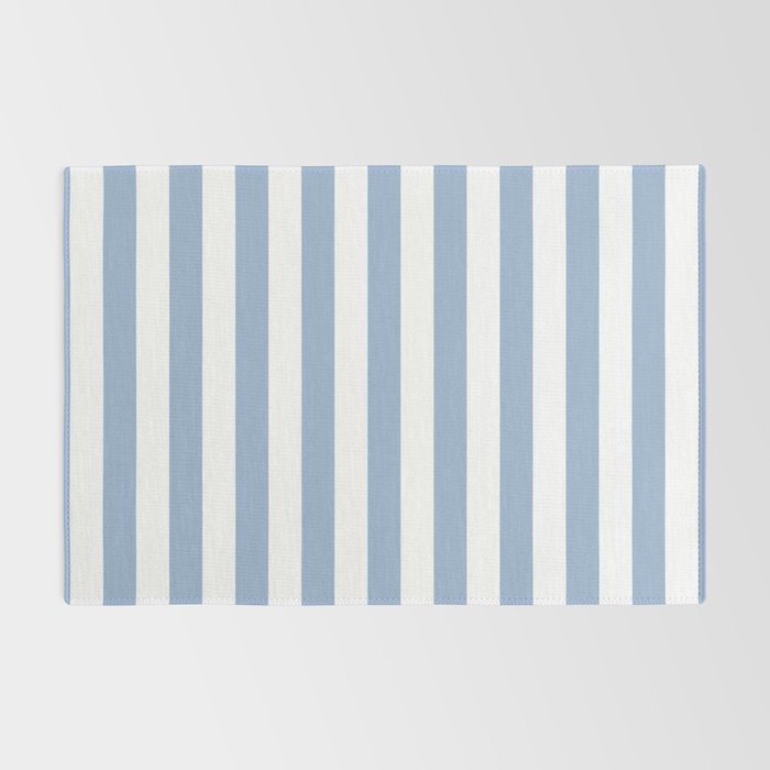 Cerulean Blue Vertical Beach Hut Stripes Rug Gallery Image 2
