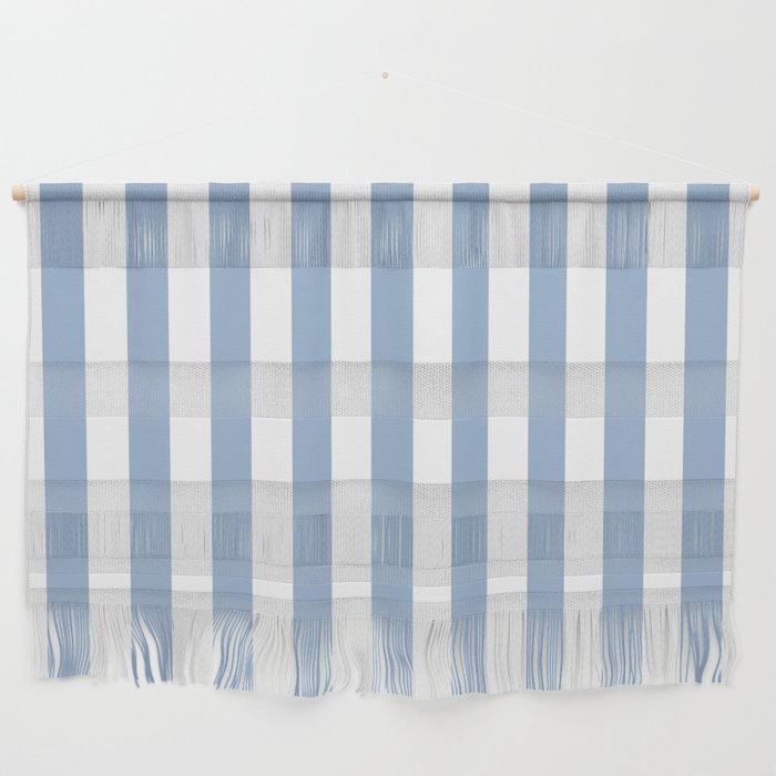 Cerulean Blue Vertical Beach Hut Stripes Wall Hanging Gallery Image 1
