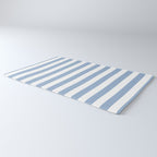 Cerulean Blue Vertical Beach Hut Stripes Rug Gallery Image 3