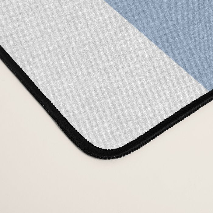 Cerulean Blue Vertical Beach Hut Stripes Desk Mat Gallery Image 4