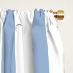 Cerulean Blue Vertical Beach Hut Stripes Window Curtain Gallery Image 2