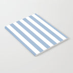 Cerulean Blue Vertical Beach Hut Stripes Notebook Gallery Image 2