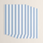 Cerulean Blue Vertical Beach Hut Stripes Wrapping Paper Gallery Image 3