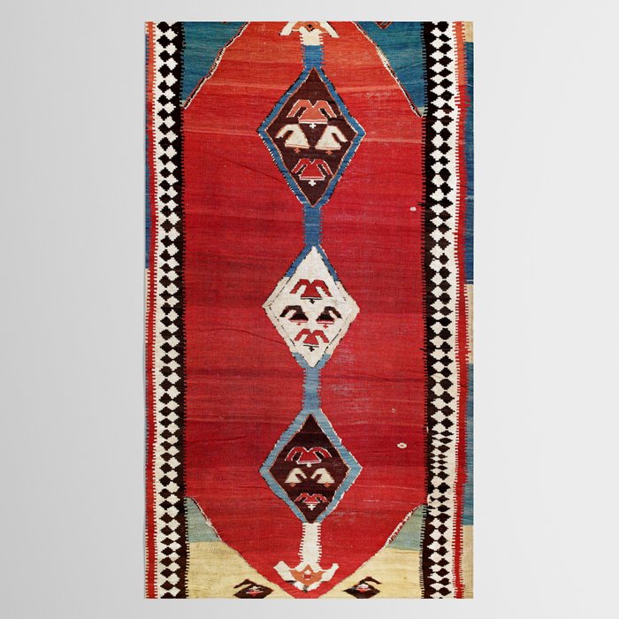 Bijar Antique Kurdish Persian Kilim Print Tablecloth Gallery Image 2