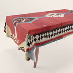 Bijar Antique Kurdish Persian Kilim Print Tablecloth Gallery Image 1