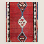 Bijar Antique Kurdish Persian Kilim Print Jigsaw Puzzle Gallery Image 1